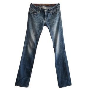 Rock Revival Straight Leg Rhinestone Jeans Size 29